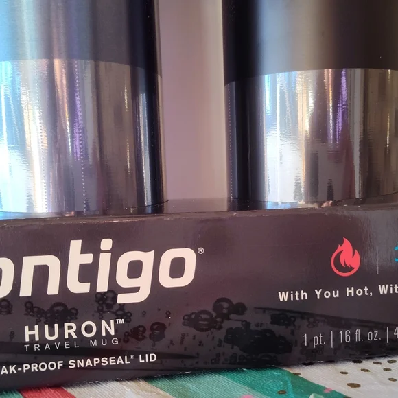 Brand New Blue and Black Contigo Huron Travel Mugs - Picture 6 of 10